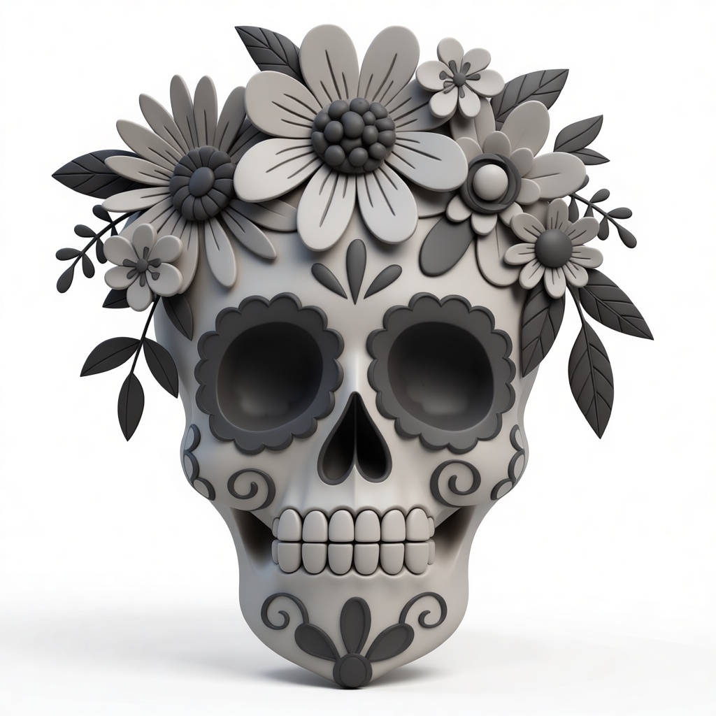 Sugar Skull Mask free 3D printable STL