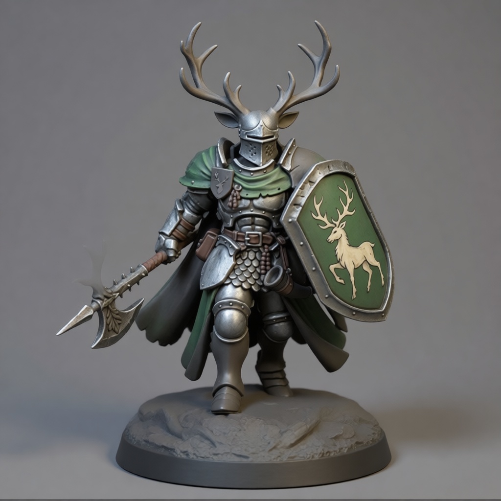 Stag Knight Figurine free 3D printable STL