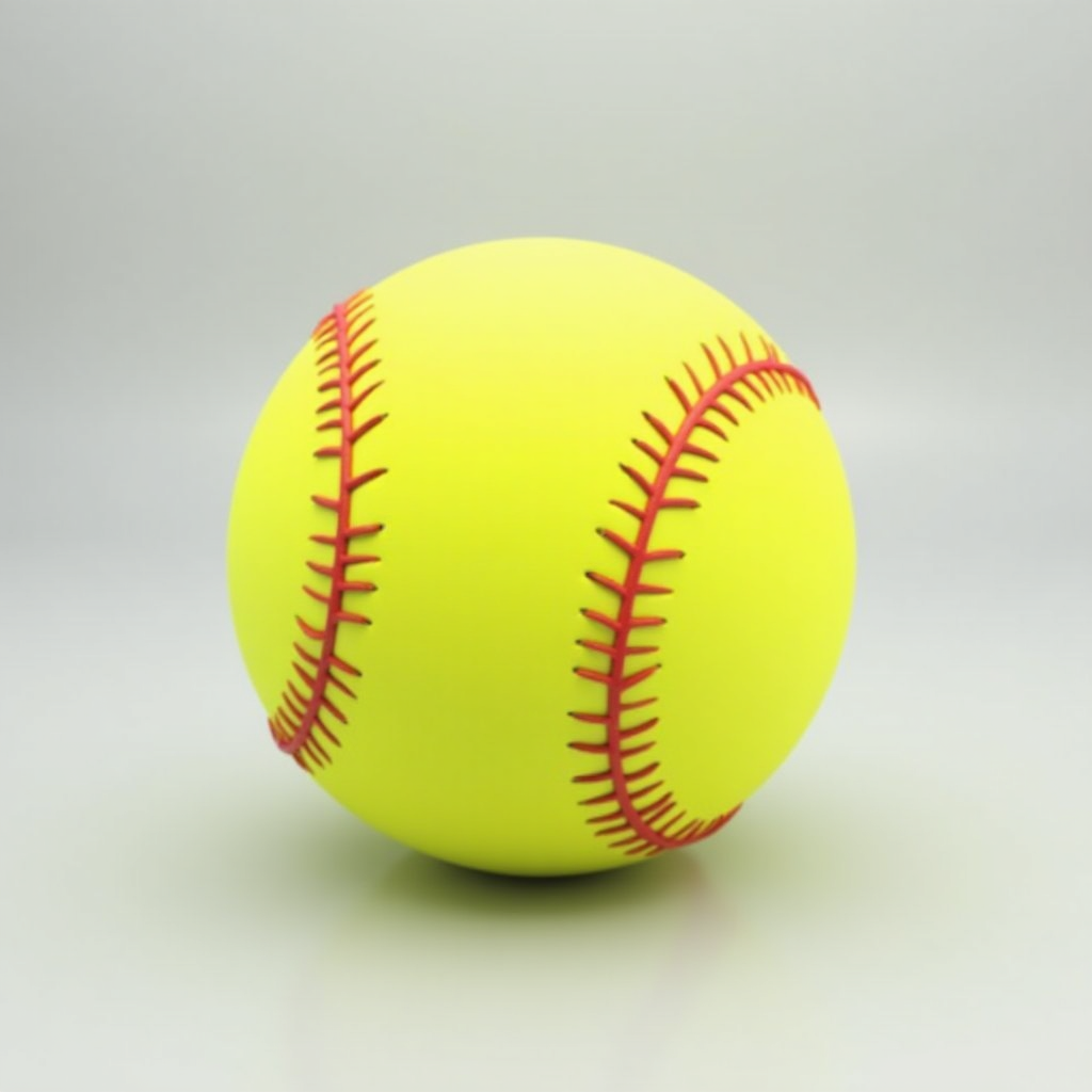 Yellow Softball with Stitches free 3D printable STL