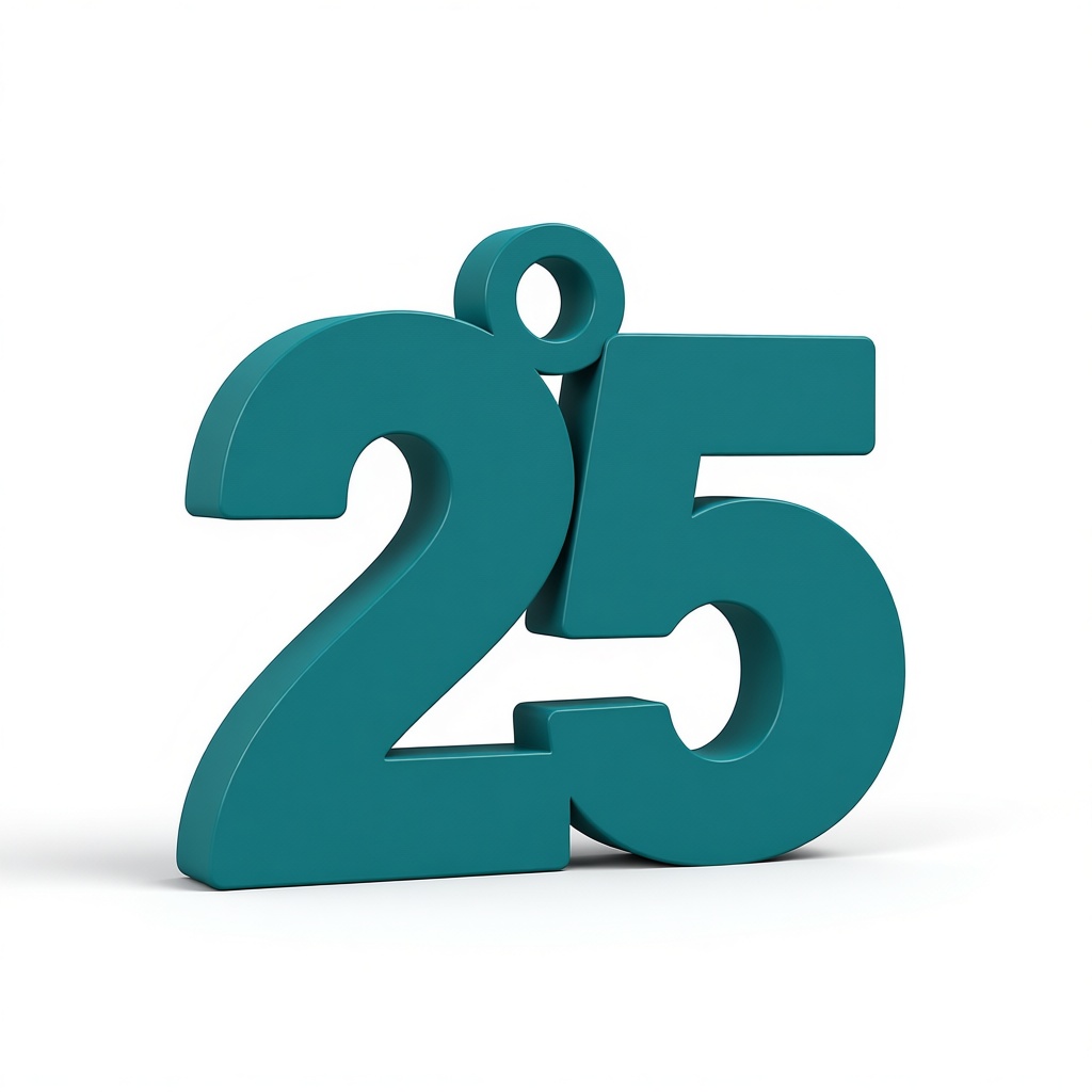 25 Degree Symbol Model free 3D printable STL