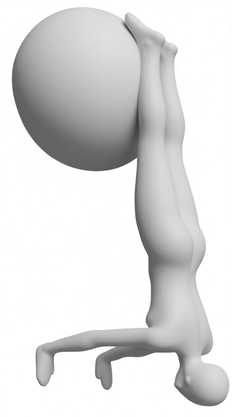 Yoga Headstand Figurine free 3D printable STL