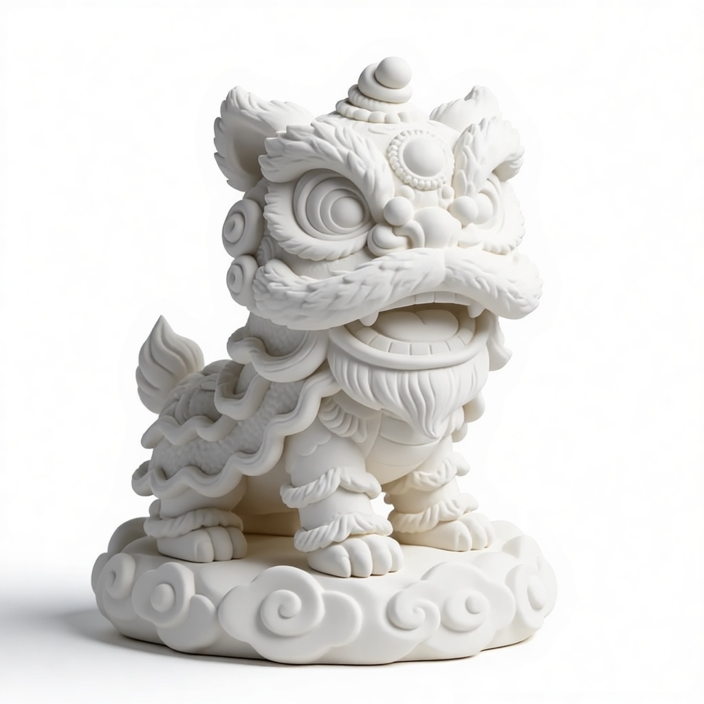 Chinese Lion Dance Figurine free 3D printable STL