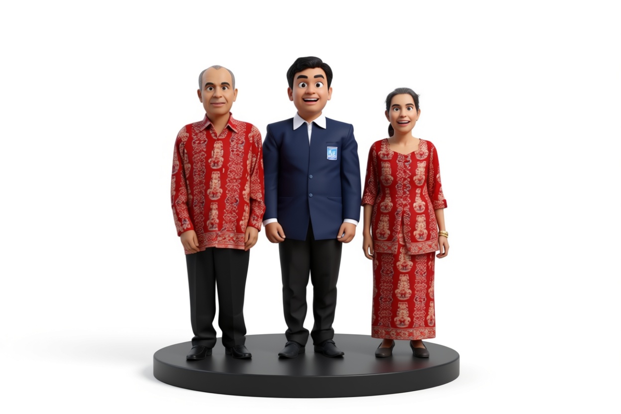 Family Trio Figurine free 3D printable STL