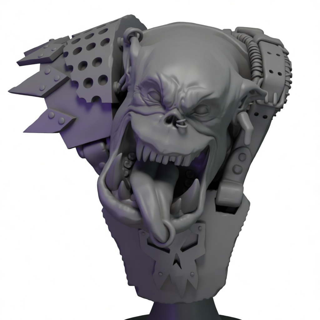 Ork Warboss Bust free 3D printable STL