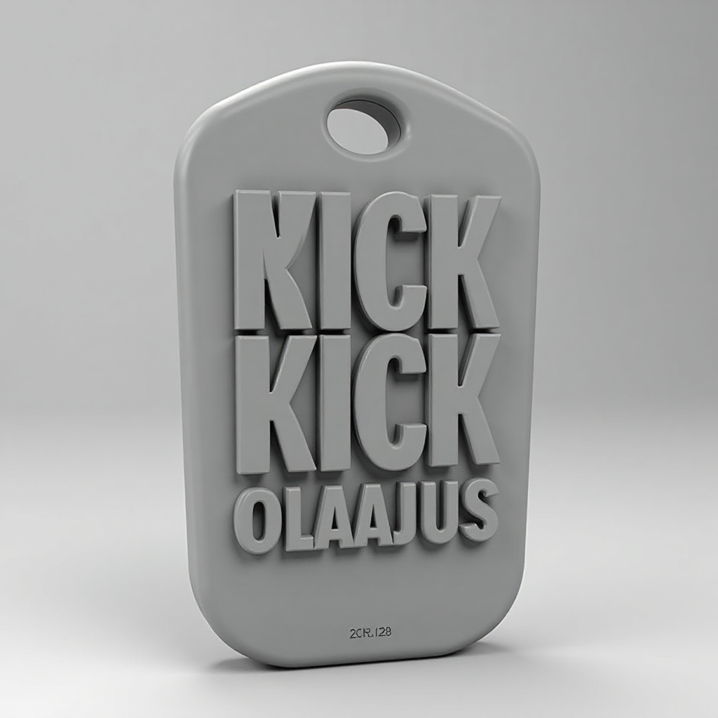 Kick Logo Keychain free 3D printable STL