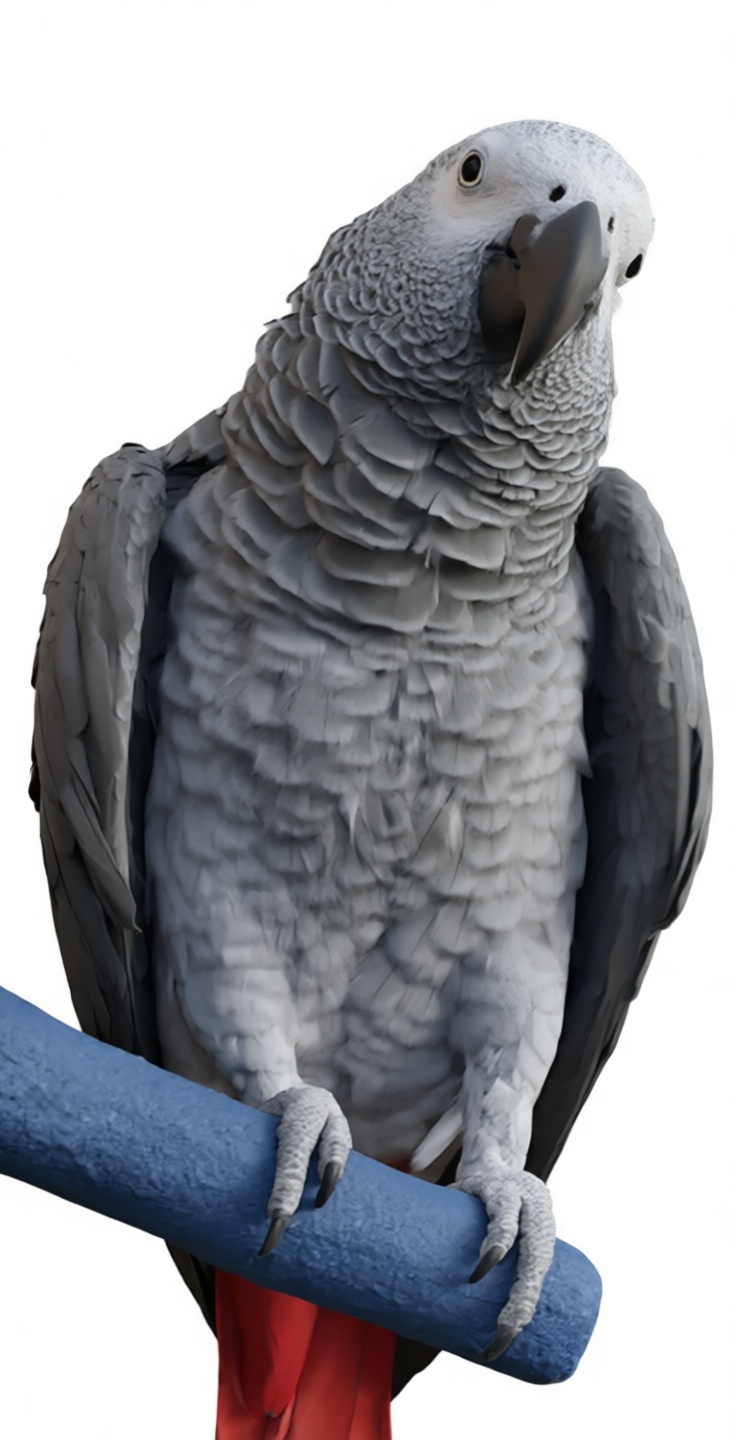 African Grey Parrot Figurine free 3D printable STL