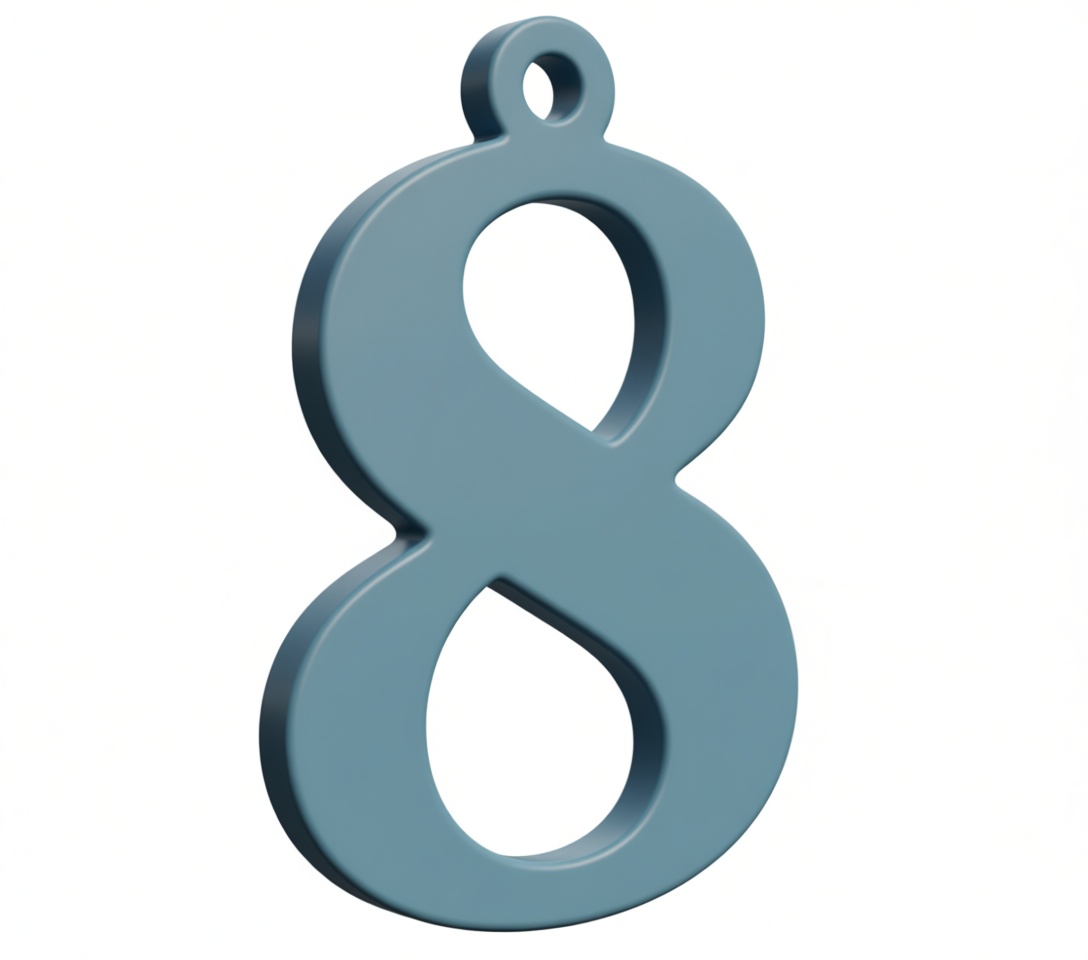 Number Eight Pendant free 3D printable STL