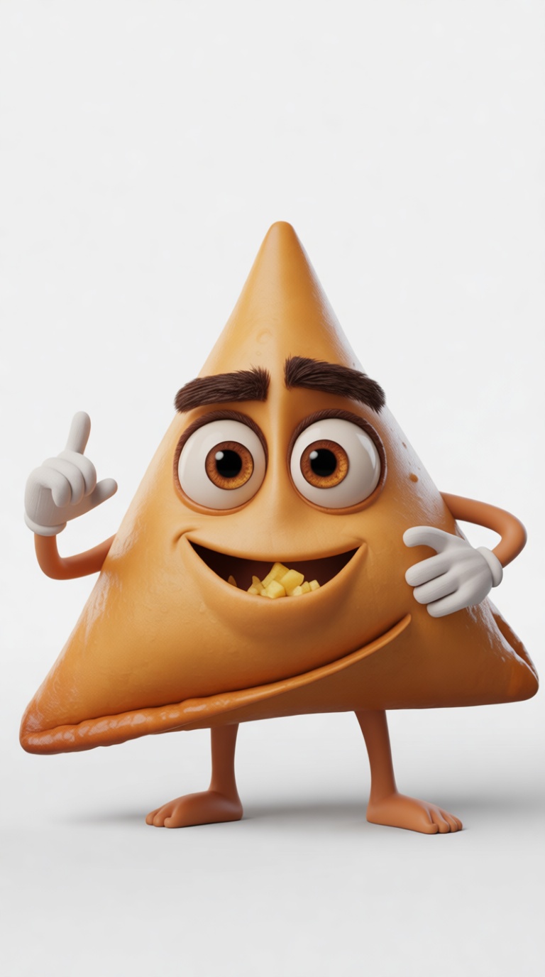 Samosa Cartoon Figurine free 3D printable STL