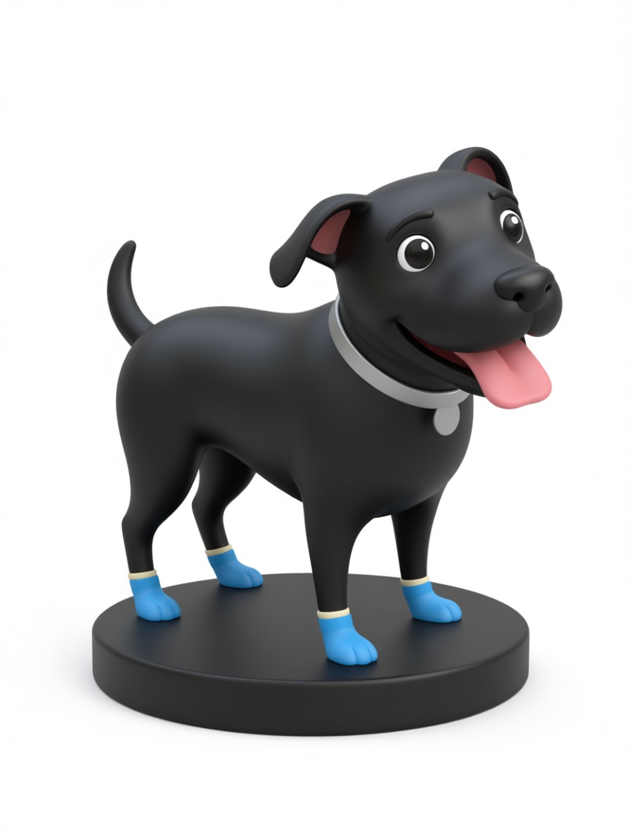 Black Labrador Figurine free 3D printable STL