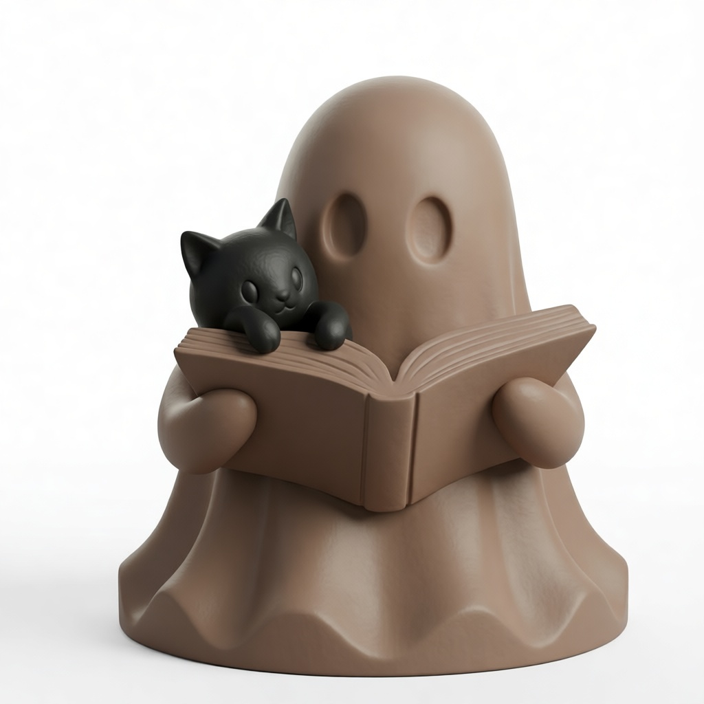 Reading Ghost Figurine free 3D printable STL