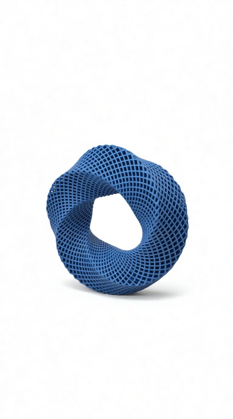 Twisted Grid Torus Sculpture free 3D printable STL