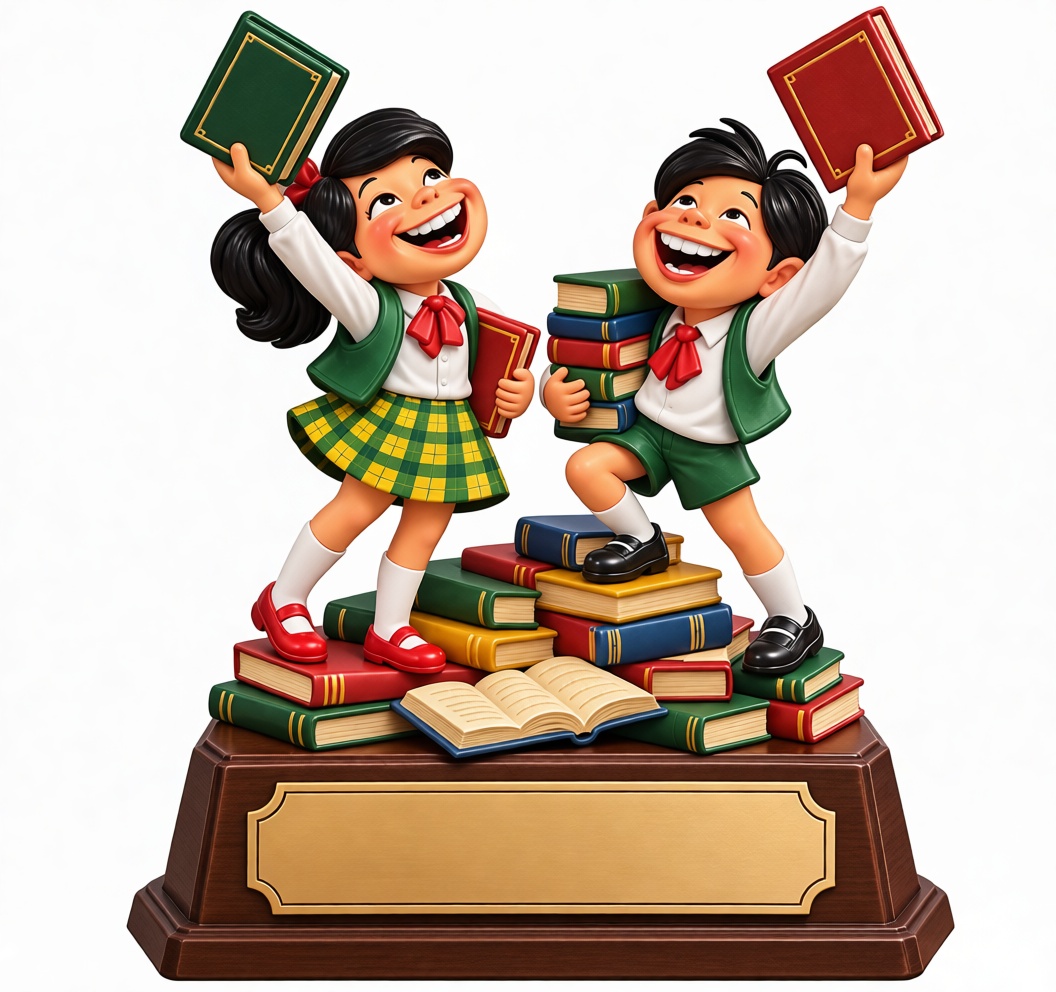 Cheerful Schoolchildren Figurine free 3D printable STL