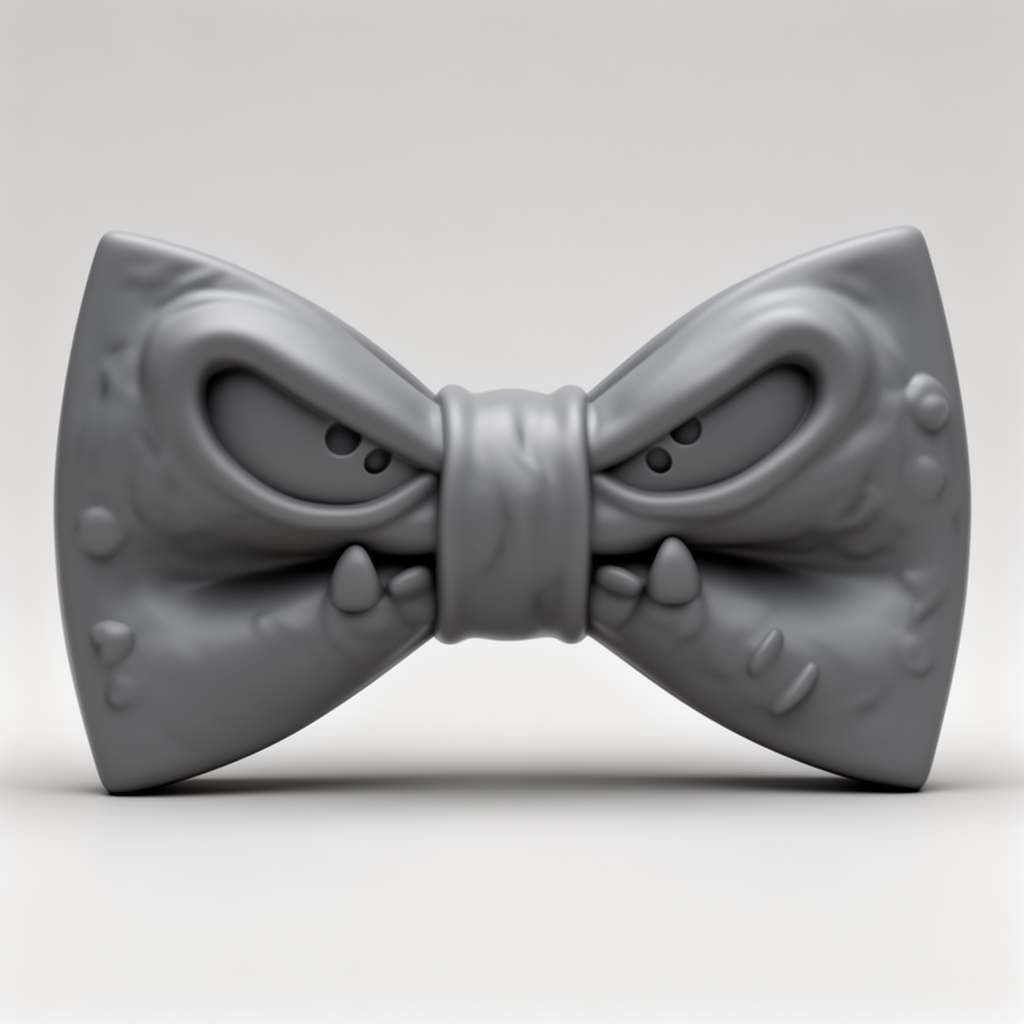 Monster Face Bow Tie free 3D printable STL