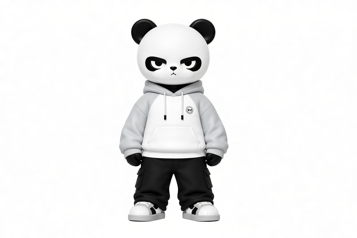 Streetwear Panda Figurine free 3D printable STL