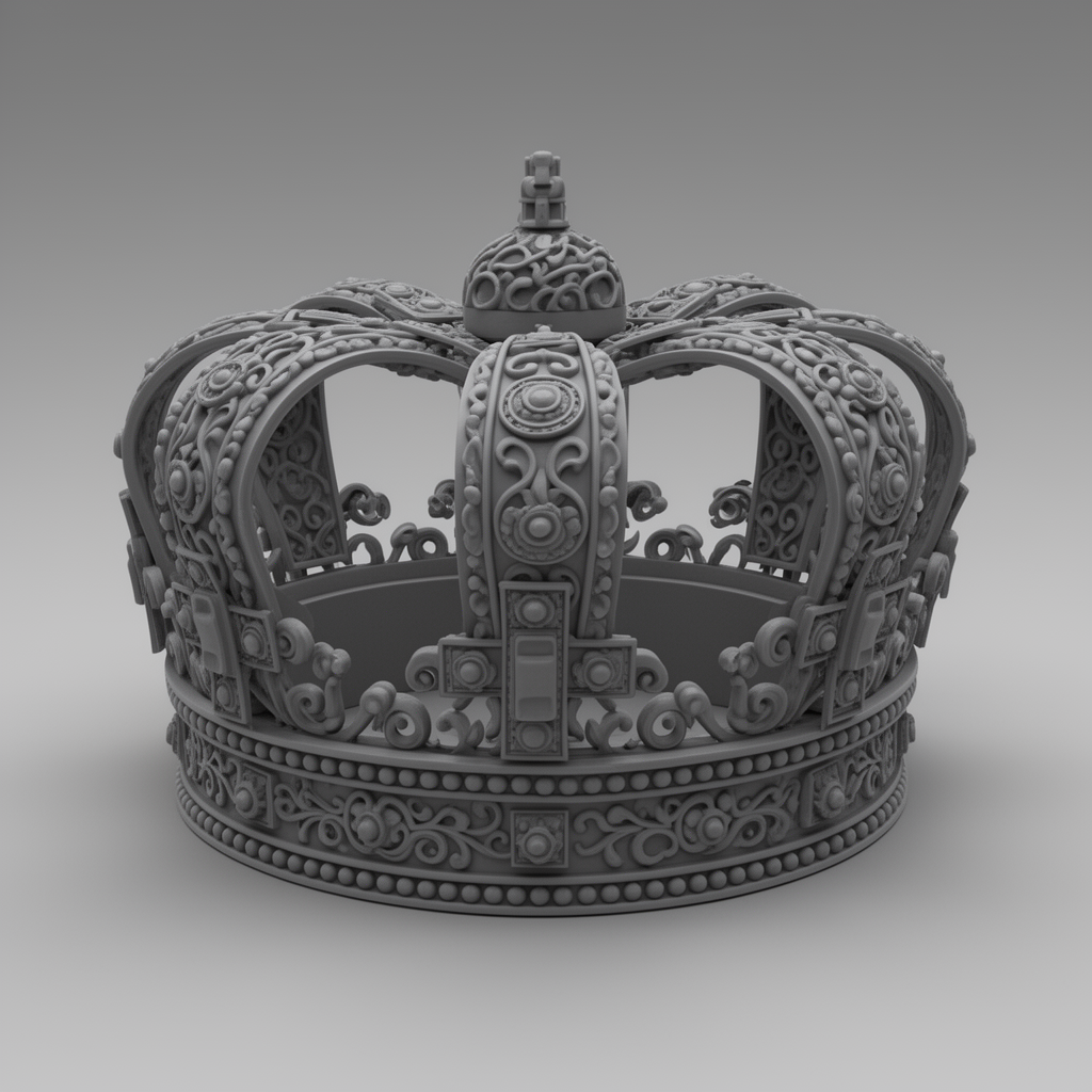 Ancient Crown Sculpture free 3D printable STL