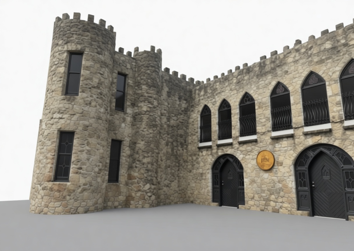 Medieval Stone Castle Model free 3D printable STL