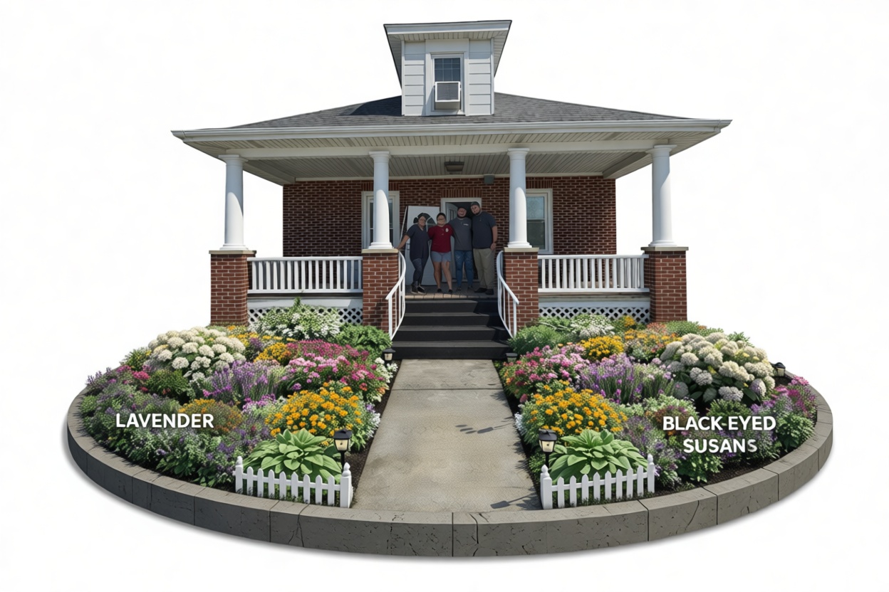 Front Porch Garden Model free 3D printable STL