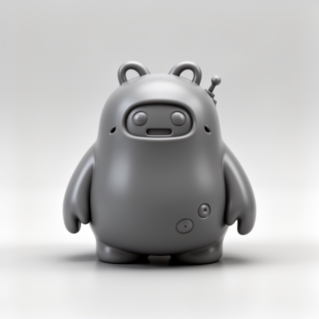 Robot Blob Monster Figurine free 3D printable STL