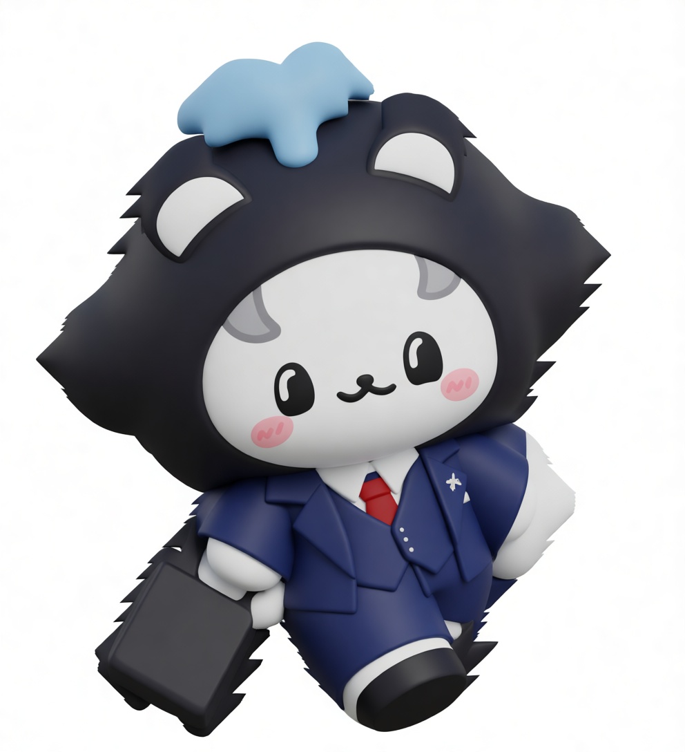 Cute Business Cat Figurine free 3D printable STL