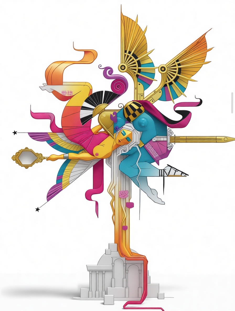 Surreal Angel Sculpture free 3D printable STL