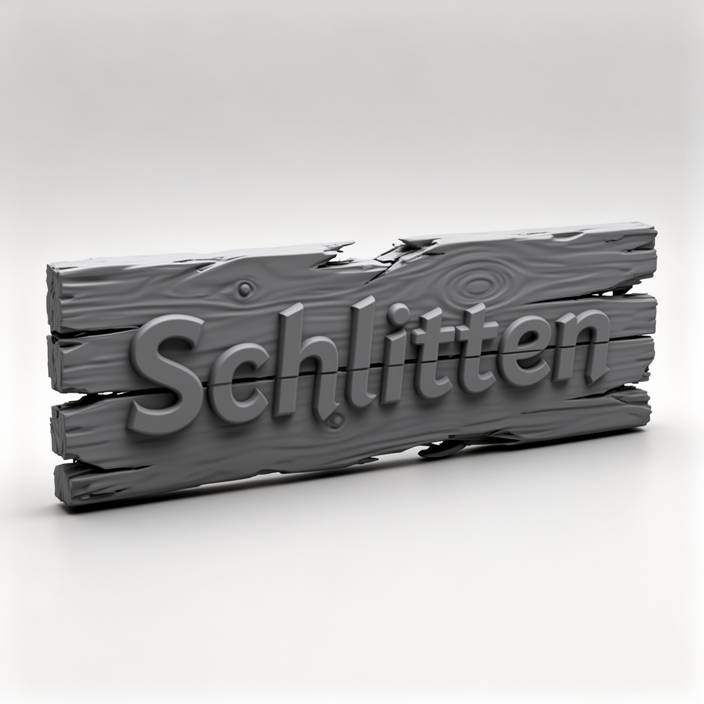 Schlitten Wood Plank free 3D printable STL
