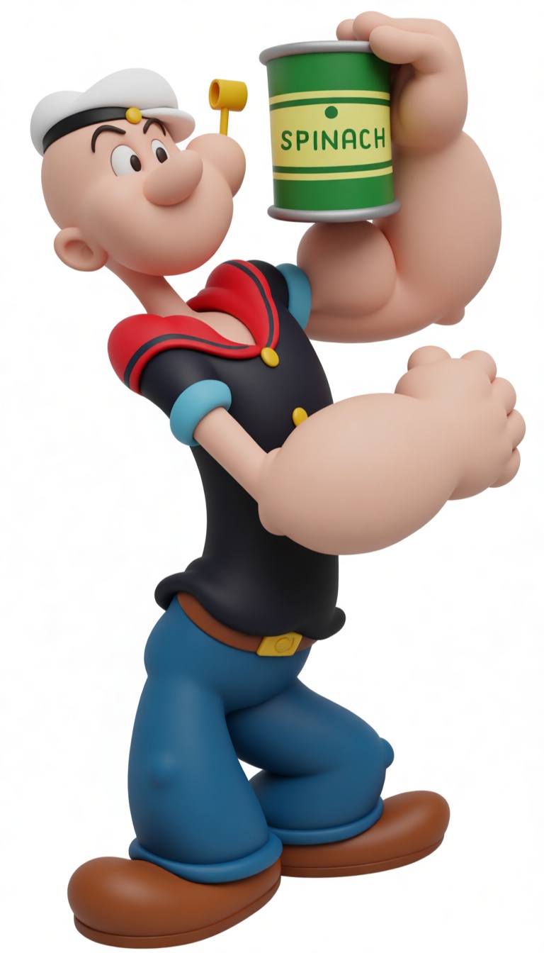 Popeye Figurine free 3D printable STL