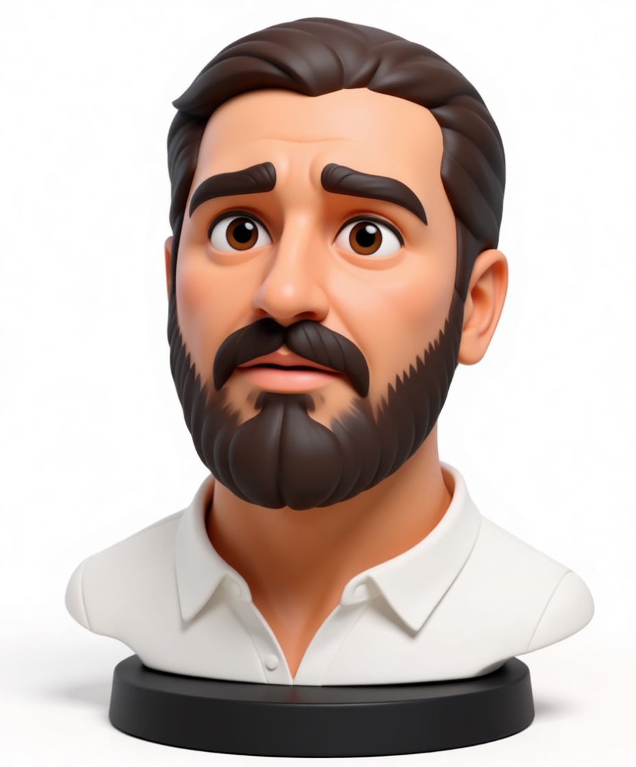 Bearded Man Bust free 3D printable STL