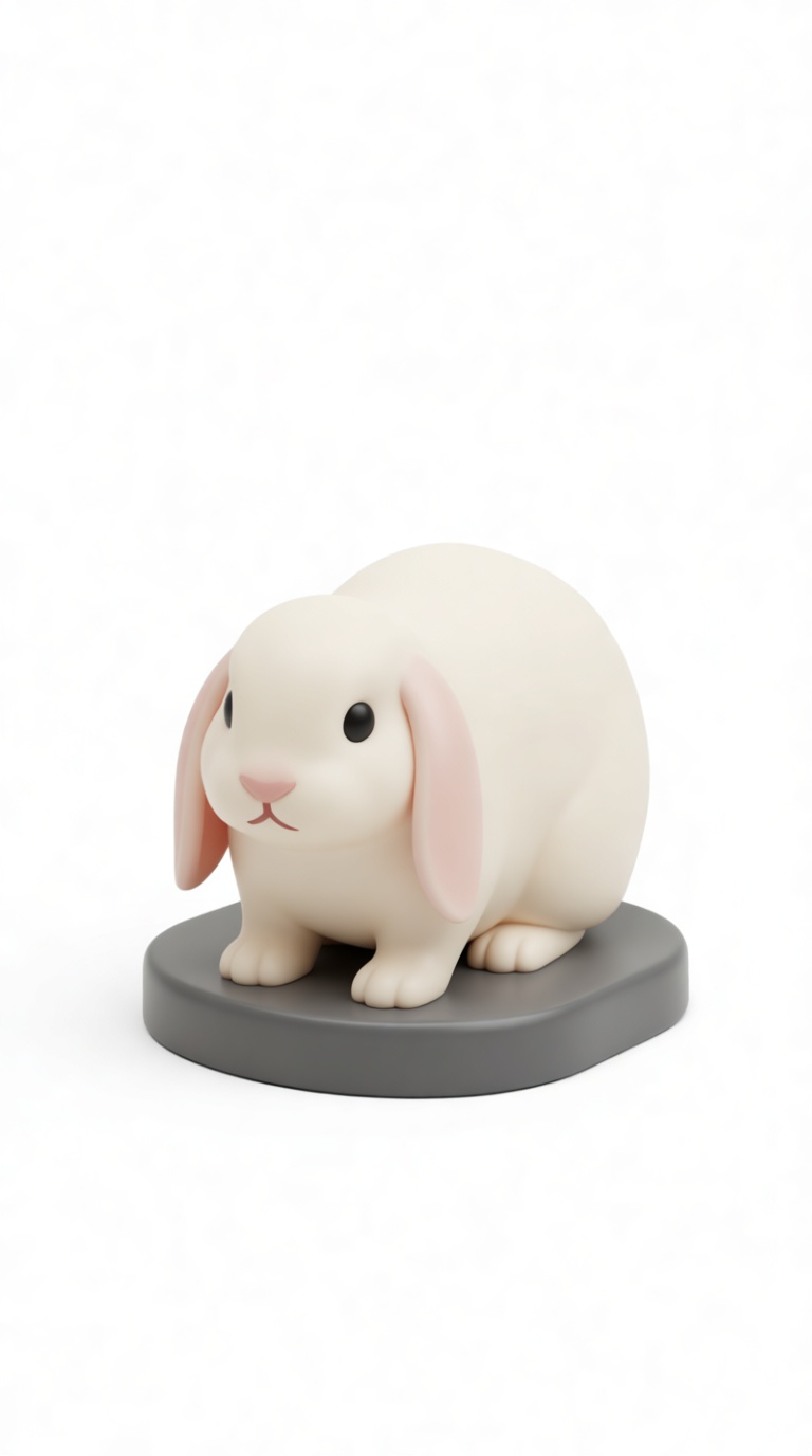 Holland Lop Rabbit Figurine free 3D printable STL