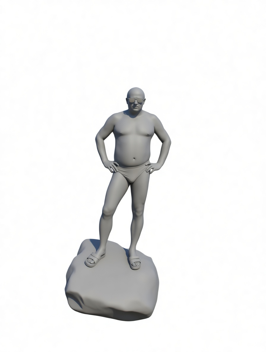Man in Swimwear Figurine free 3D printable STL