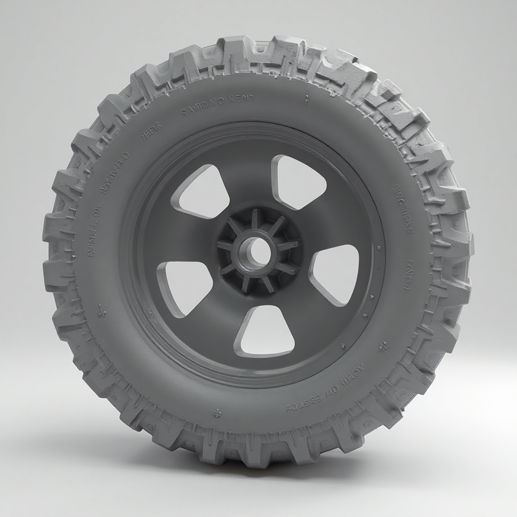 Off-Road Tire Wheel free 3D printable STL