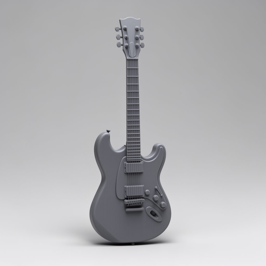 Acoustic Guitar Model free 3D printable STL