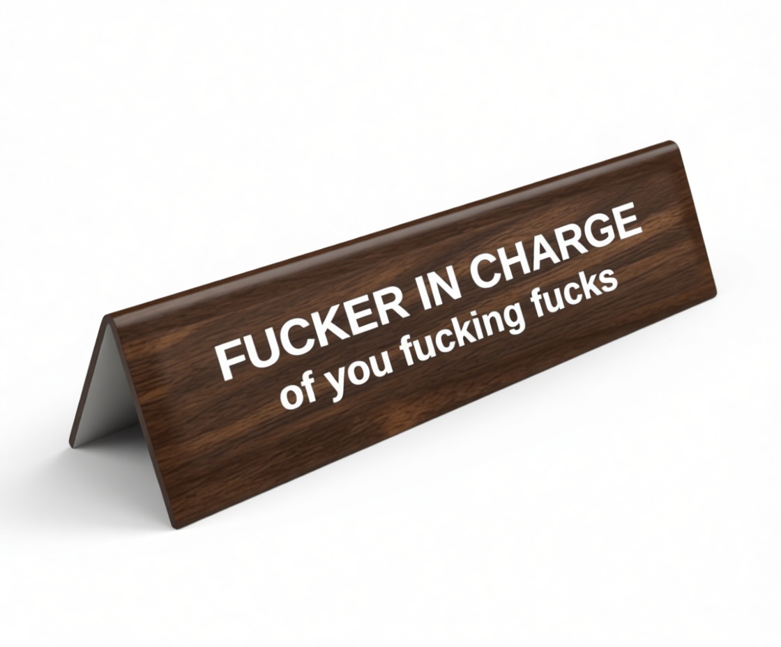 Novelty Desk Nameplate free 3D printable STL