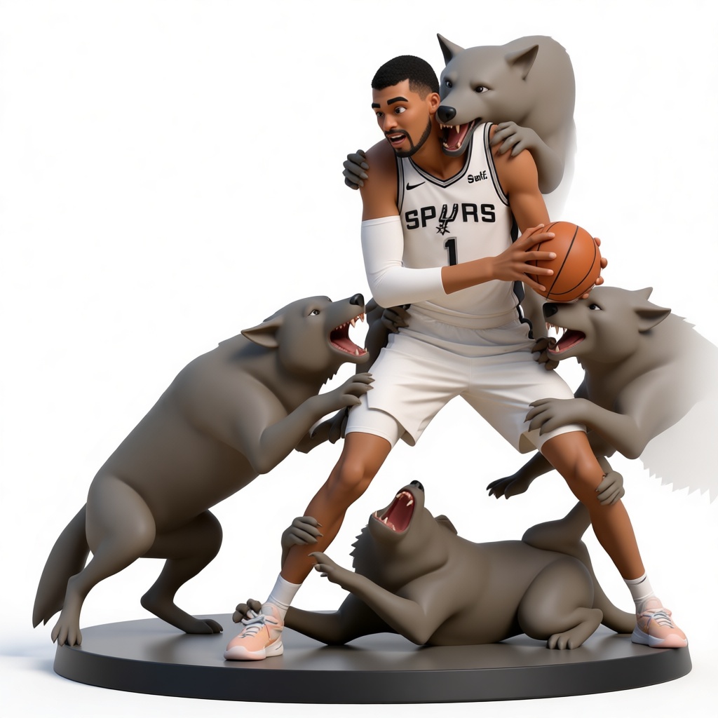 Dejounte Murray Wolves Figurine free 3D printable STL