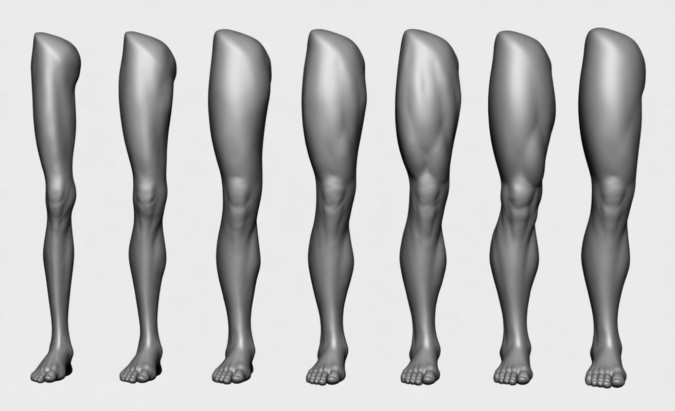 Human Leg Anatomy Models free 3D printable STL