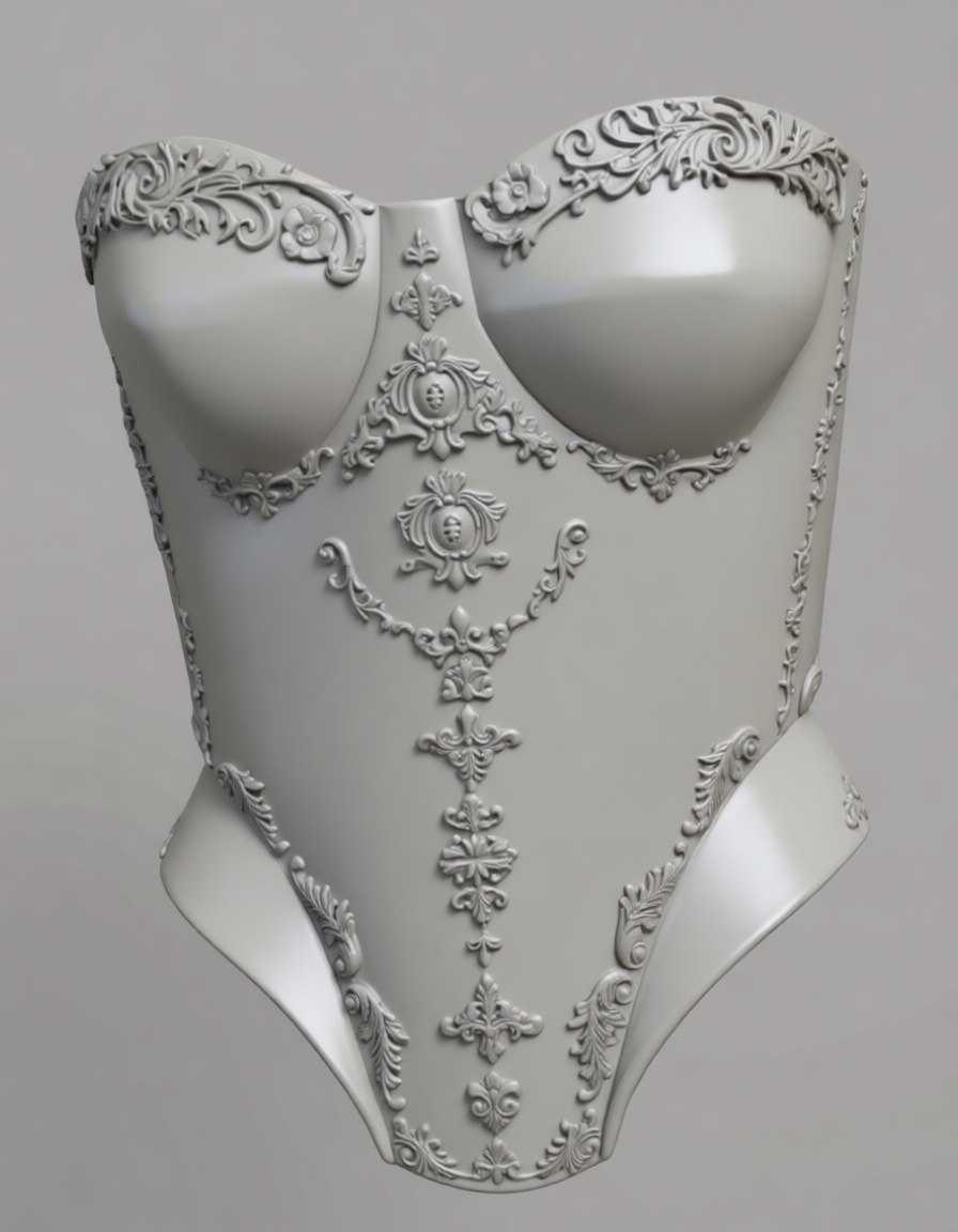 Baroque Style Corset free 3D printable STL