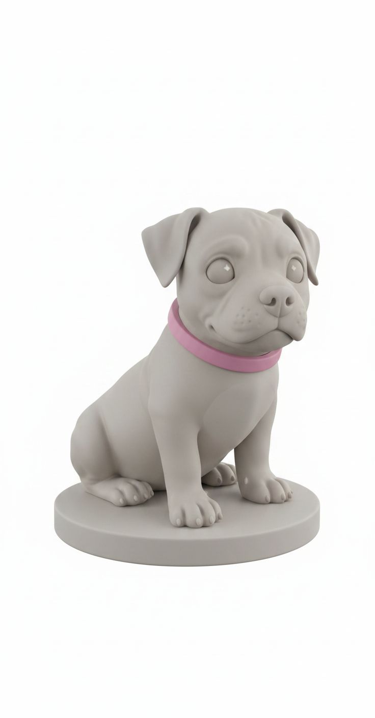 Pug Puppy Figurine free 3D printable STL