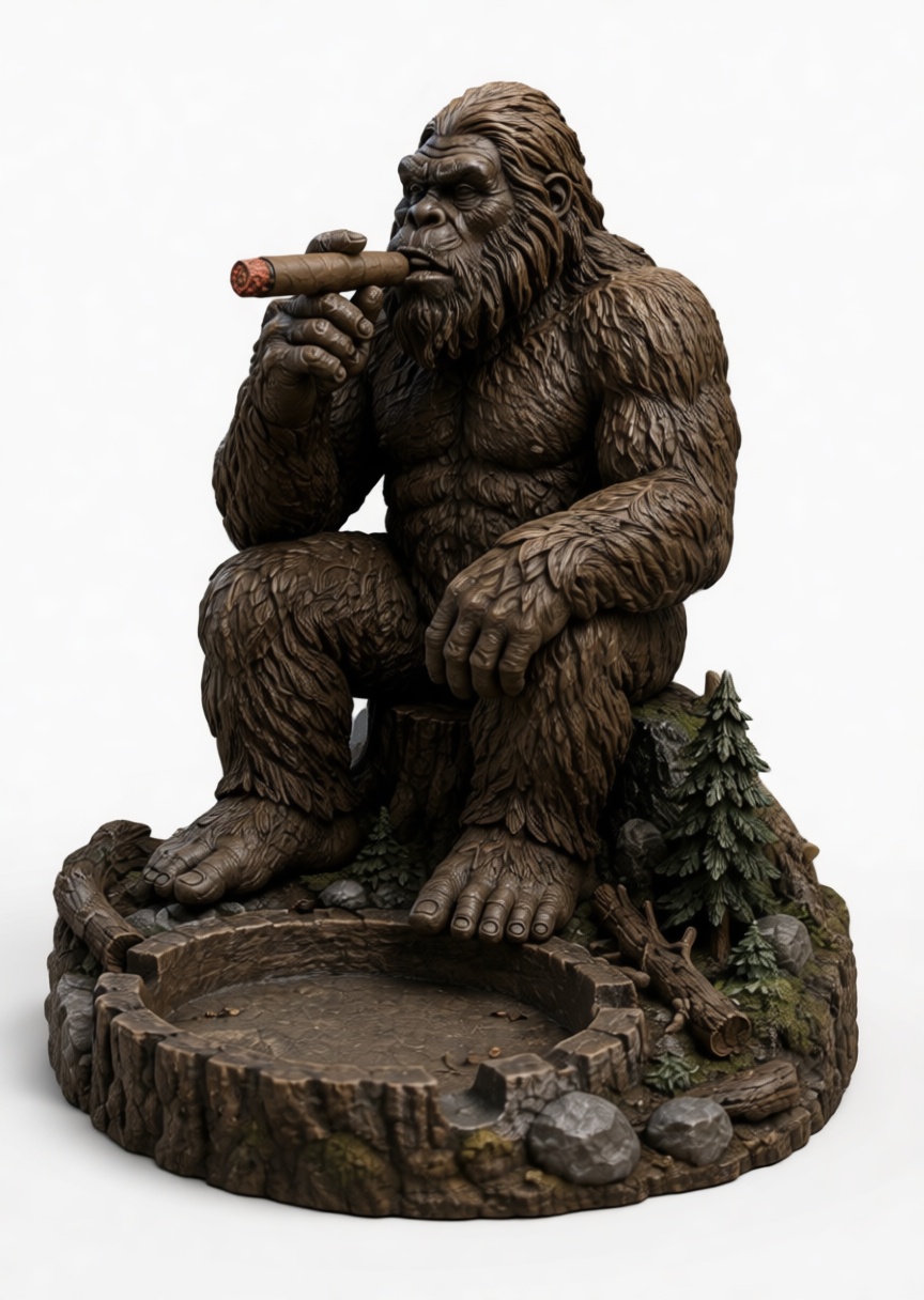Bigfoot Smoking Figurine free 3D printable STL