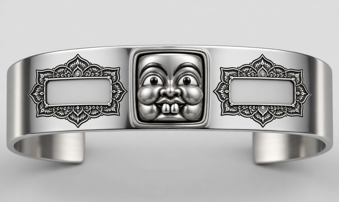 Happy Buddha Cuff Bracelet free 3D printable STL