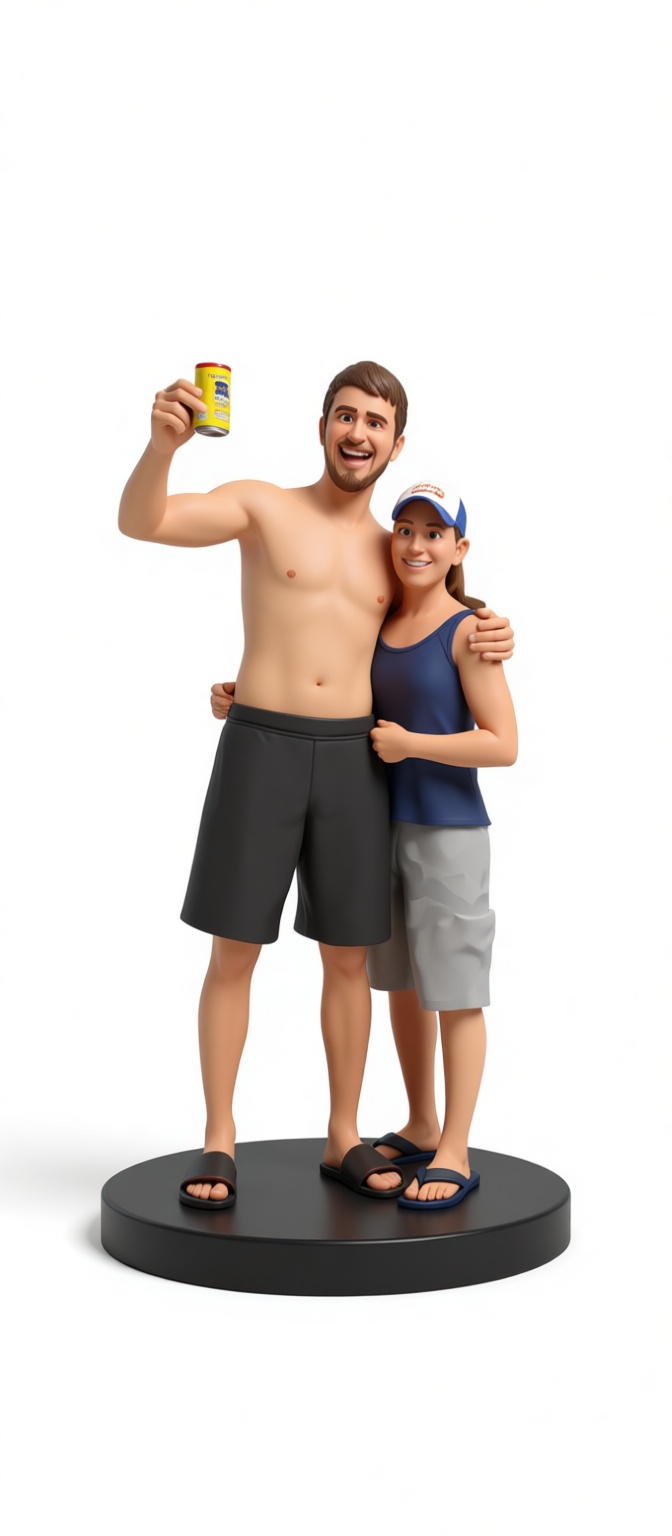 Casual Couple Figurine free 3D printable STL