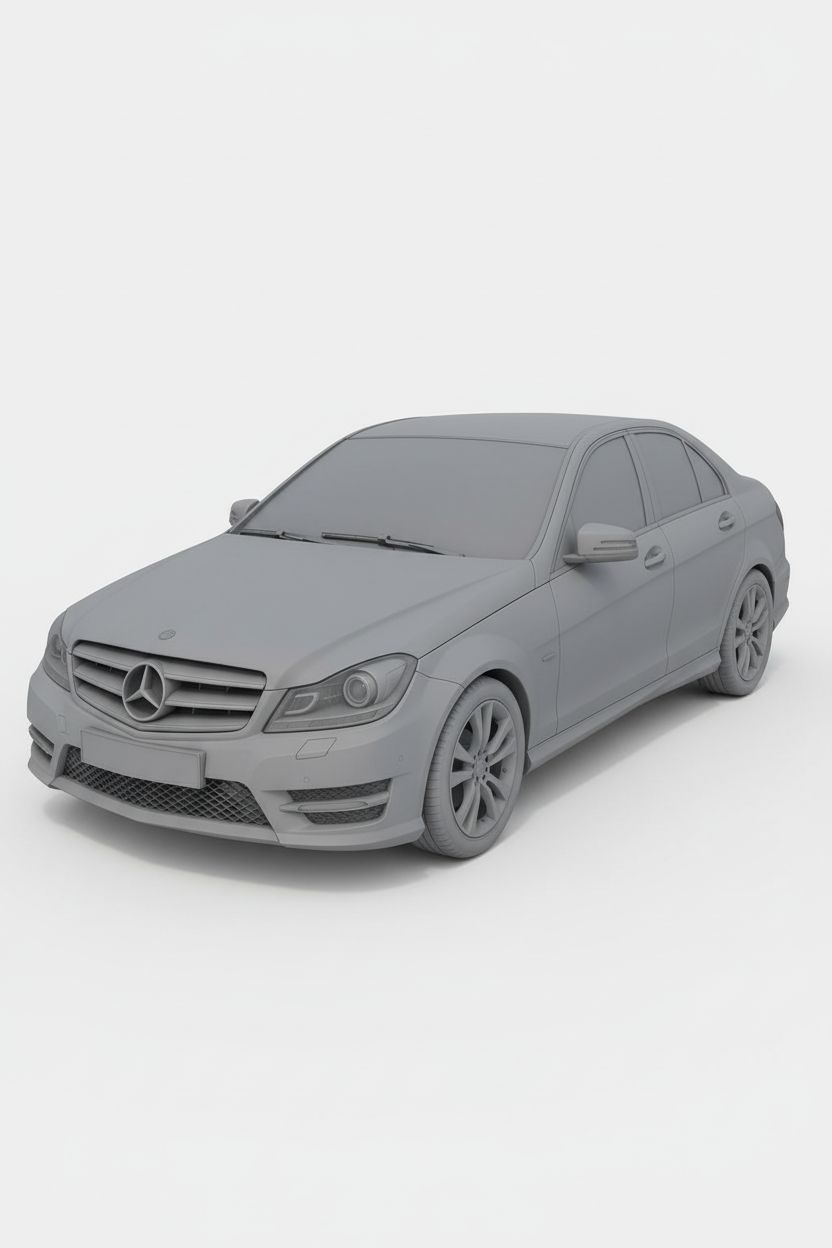Mercedes C-Class Sedan Model free 3D printable STL