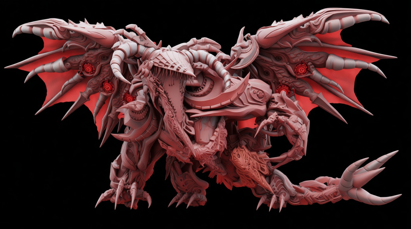 Mech Dragon Figurine free 3D printable STL
