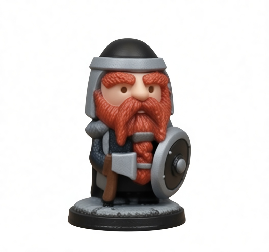 Dwarf Warrior Figurine free 3D printable STL