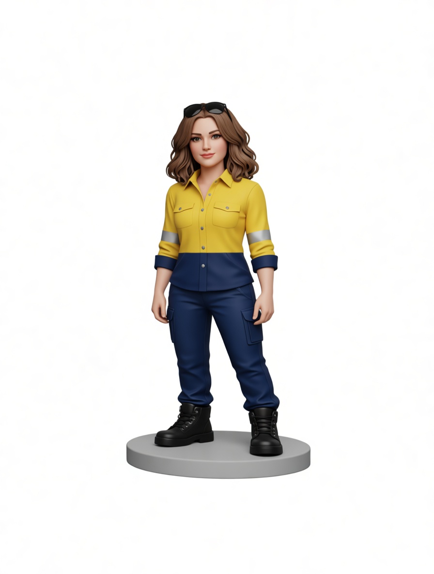 Female Worker Figurine free 3D printable STL