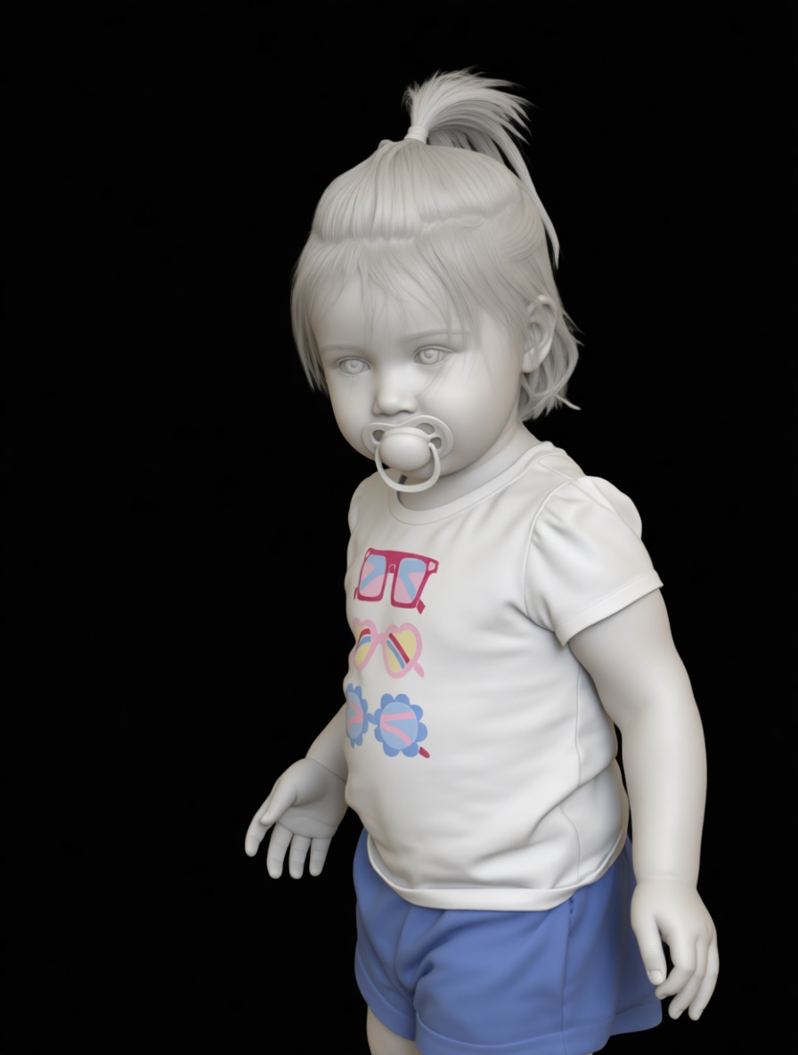 Toddler Girl Figurine free 3D printable STL