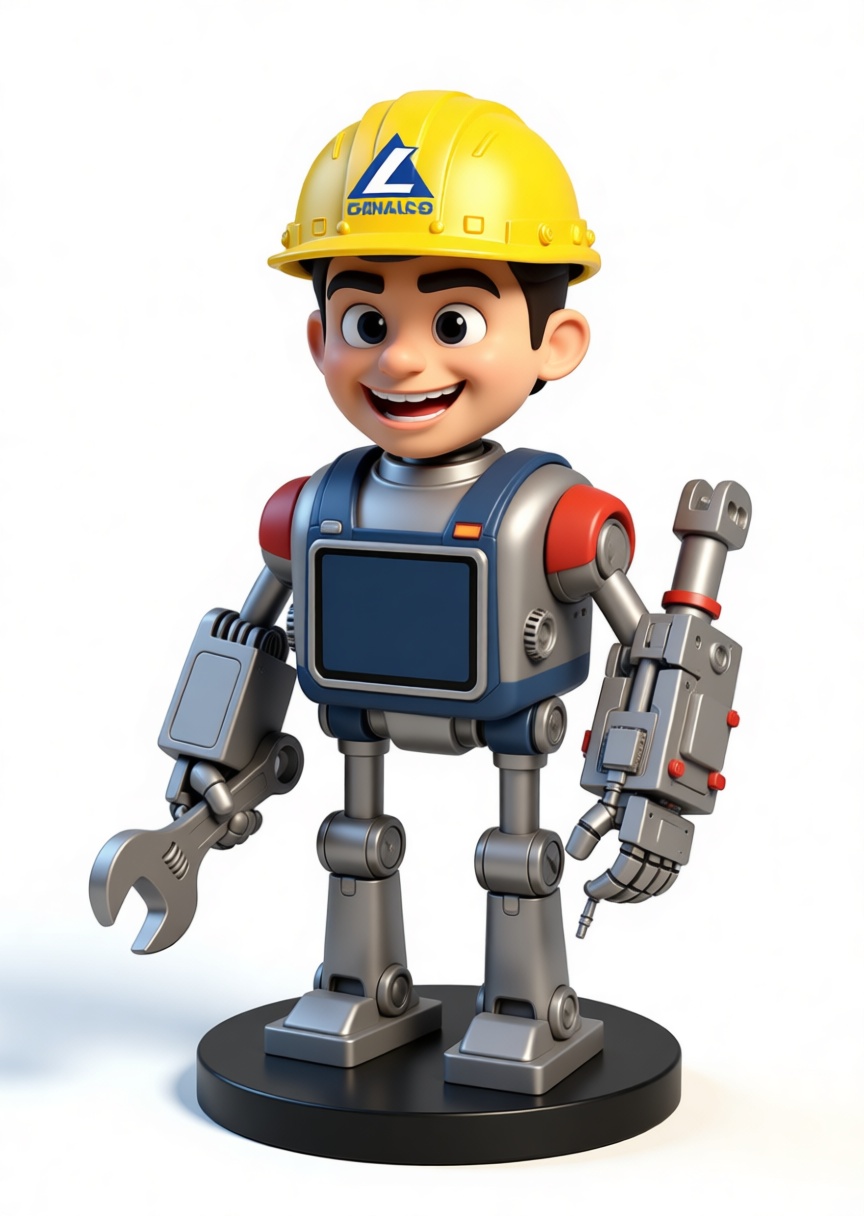 Construction Robot Figurine free 3D printable STL