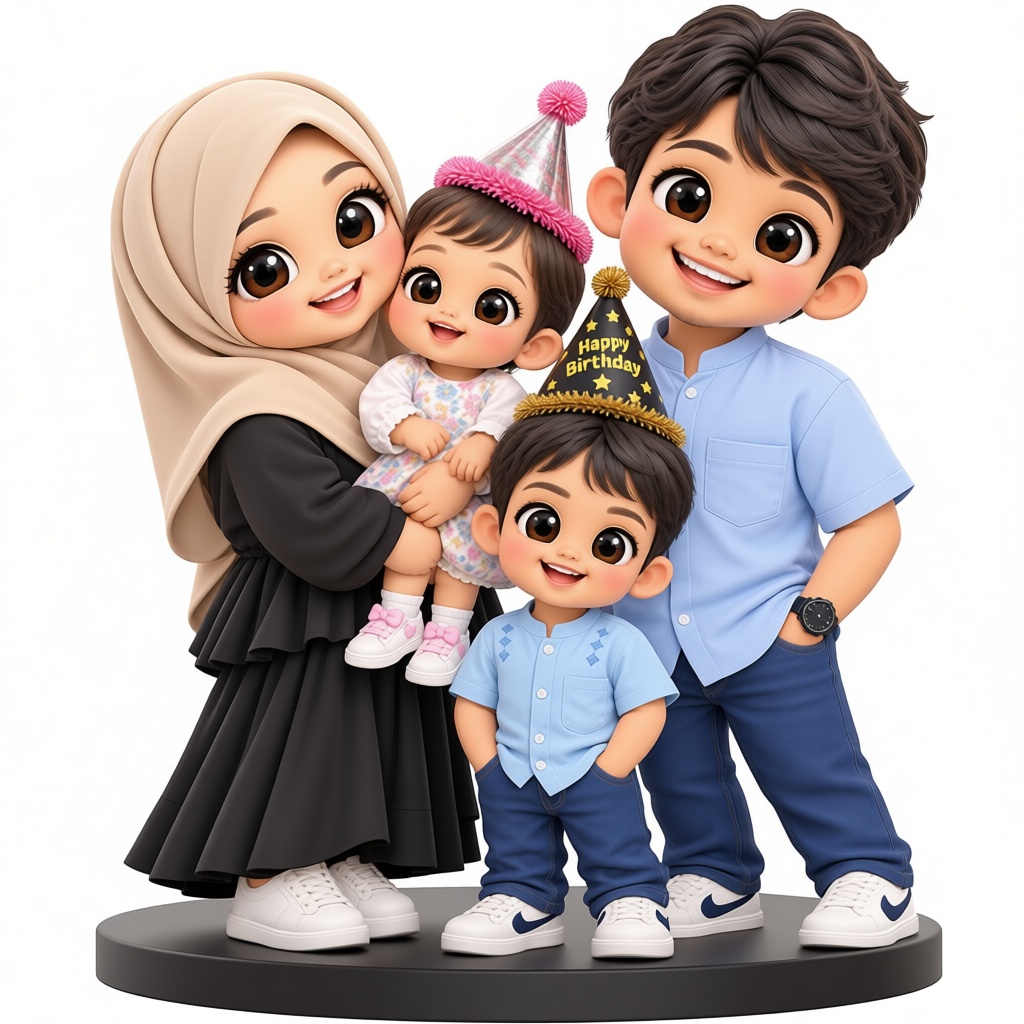 Happy Family Figurine free 3D printable STL