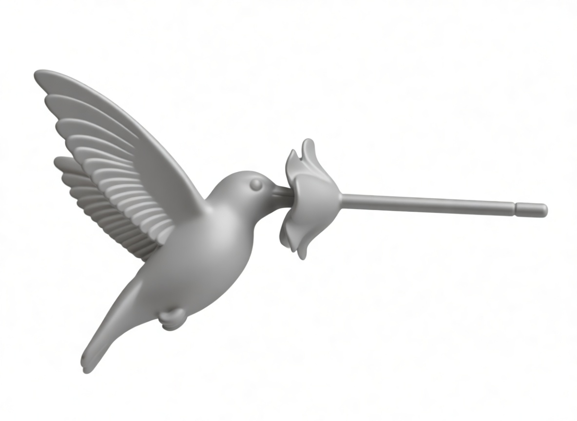 Hummingbird Flower Figurine free 3D printable STL