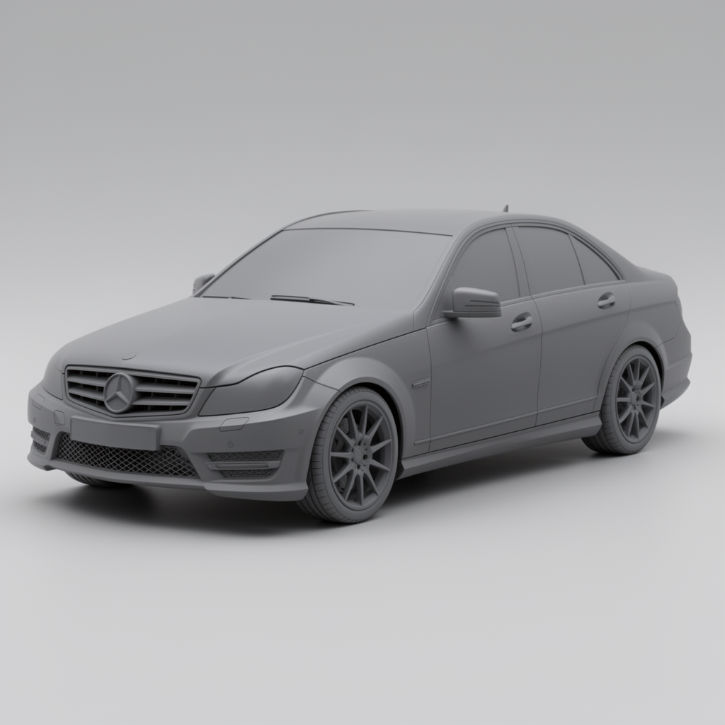 Mercedes W204 AMG Model free 3D printable STL
