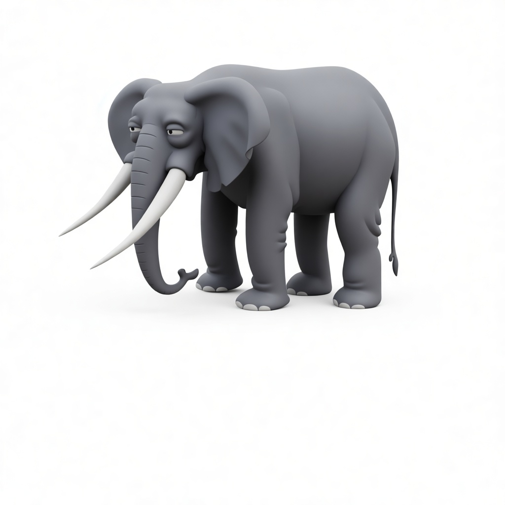 Cartoon Elephant Figurine free 3D printable STL