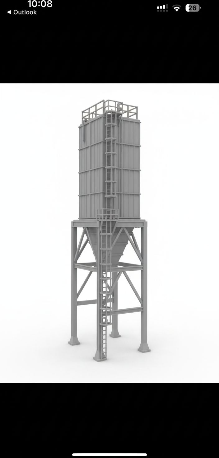 Industrial Silo Model free 3D printable STL